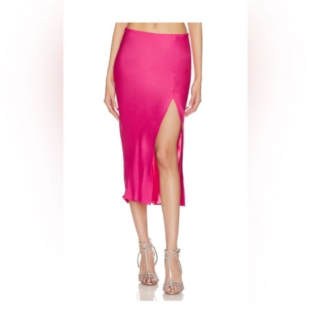 NBD Asymmetrical Hot Pink Skirt, L